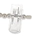 Jili Online 30cm Luxury Pearl Beaded Clothes Hangers Decorative Pants Trousers Clothes Hanger with Clip for Adults - White, 30cm