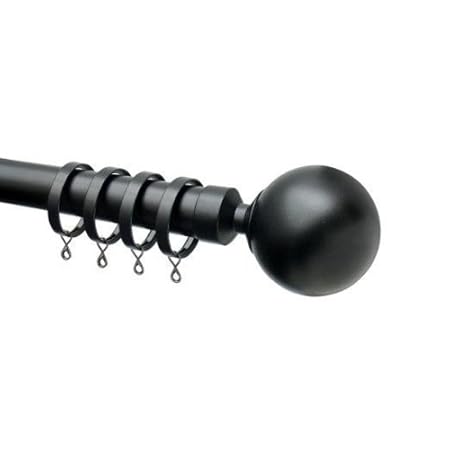Speedy Idc 28mm Nikola Curtain Pole Set Black 300cm Amazon Co