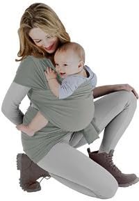 Baby Wrap Carrier, Soft Infant Sling, Cuddle Your Baby Soft Gray