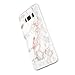 uCOLOR Case Compatible for Samsung Galaxy S8 Rose Gold White Marble Slim Shockproof Luxury Fashion Silicone Soft Rubber TPU Protective Case