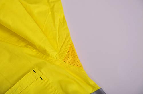 LANTERN FISH Men's Short-Sleeve Two-Tone Work Shirt| High Visibility Work Shirt|Mens Ansi Safety Cotton Shirts 2 Chest Pockets with Pen Divider X-Large