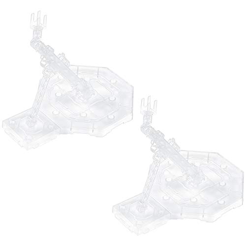 FINGERINSPIRE Action Base Display Stand, Assembly Action Display Stand Base 2 Pieces (Clear) for Models