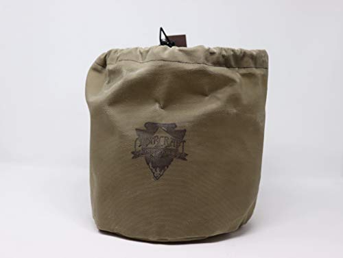 Campcraft Outdoors Large Bushpot Bag, 4 Quart Cookset Bag, Waxed Canvas Foragers Bag