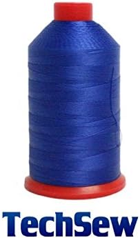 BLUE TechSew Premium Bonded Nylon Sewing Thread #46 T45 8oz 5000 yards for Upholstery, Leather, Purses, Bags, Jeans
