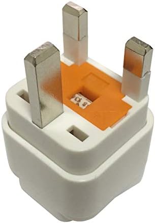 Travel Adaptor for UK/HK/UAE, Plug for US/AU/JP/CN Electronic Appliance Adapt to UK 3 Pins Outlet with Eaton Bussmann Fuse