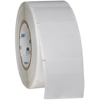 Brady THT-56-427-10 0.75 Width x 0.937 Height, B-427 Self-Laminating Vinyl, Matte Finish White/Translucent Thermal Transfer Print White Cable Tape Brady THT 56 427 10 0.75\" Width X 0.937\" Height