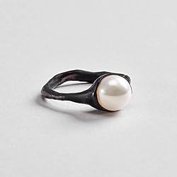 german kabirski Handmade White Pearl Ring for Women