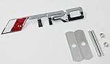 BZQq 3D TRD Racing Grill Grille Zinc alloy Emblem Red and Silver Universal Fit All Vehicles