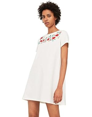 Mango Women's Floral Embroidery Dress