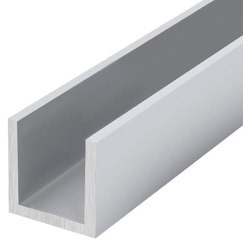 Brixwell WGU3SA-CCP23-XCP50 Wet Glaze Deep U Channel 1" Height Satin Anodized Finish - 23" Length - Pack of 50 at Amazon