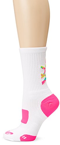 ASICS Flash Point Socks, White/Pink Glow, Small