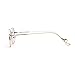 ZOGEEN Men Women Sunglasses Small Metal Frame Asymmetry Temple Z674 (Gold&Purple)