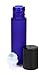 24, Frosted, Cobalt Blue, 10 ml Glass Roll-on Bottles with 3 - 3 ml Droppers