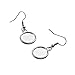 Earring Wire Hooks by JGFinds - 12mm Cabochon Settings, 40 Pack + 95 Glass Cabochons (Silver Tone)