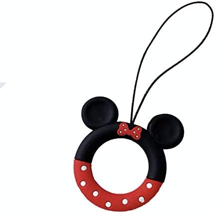 フィンガーストラップ 携帯ストラップ スマホ ストラップ リングストラップ シリコン ソフト 落下防止 ミッキー