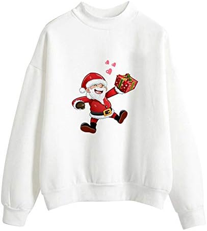 Clearance Sale for Women Tops.AIMTOPPY Women Christmas Print Long Sleeve Ladies Blouse Pullover Tops Shirt Sweatshirt