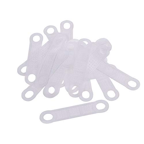 BLUECELL 100 Pcs Clear NonSlip Rubber Clothes Hanger Grips Clothing