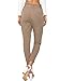 BerryGo Women's Casual Loose High Waist Stretchy Skinny Slim Long Pants (Light Tan,M)