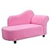 Costzon Kids Chaise Lounge Sofa Couch Set Children Modern Seat Furniture (Pink/Coral Fleece Chaise Longue)