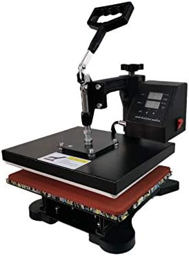 ENGARY Heat Press Digital Swing Away 12"x10" Heat Press Machine 30x24cm Heat Press for T Shirts LCD Timer Rigid Steel Frame (Heat Press Only)