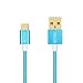 WEme Aluminum Micro USB Cable 1M/3FT, HighSpeed Gold Plated Connector USB 2.0 A Male to Micro B Sync Charge and Data Transfer Cable for Samsung, Nexus, HTC, Motorola, Nokia, Blue