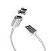 Wsken Mini2 Lightning Adapter Cable Magnetic LED Display USB Sync and Fast Charger Cord for Apple Iphone Ipad Ipod (Silver)