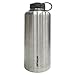 Silver Stainless Steel Vacuum Insulated Double Wall Barrel Style Growler - 64 Ounce Capacity