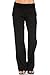 Poplooks Women's Comfy Fold Over Linen Pants