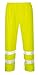 Portwest H441YERM Hi-Vis Safety Waterproof Rain Pants, Medium, Yellow