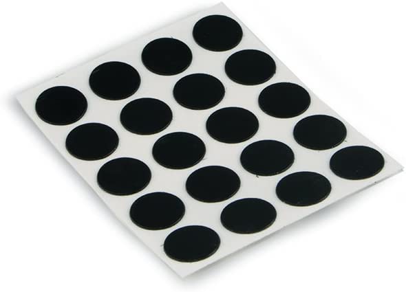 Round Stickers for Holes, Furniture, Floors, Cabinets, Desk - Coloured Screws Covers - Pack of 20 - Black