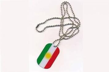 Erkennungsmarke DOG TAG Kurdistan Fahne Flagge Kette