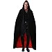 Lulu Home Halloween Vampire Cloak, Velvet Reversible Hooded Vampire Cape for Halloween Adult Cosplay Black and Red