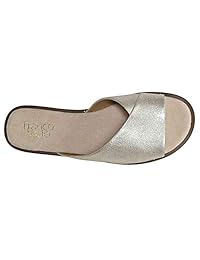 Franco Sarto Riviera Sandalias de piel para mujer con puntera abierta, estilo casual, sandalias deslizantes