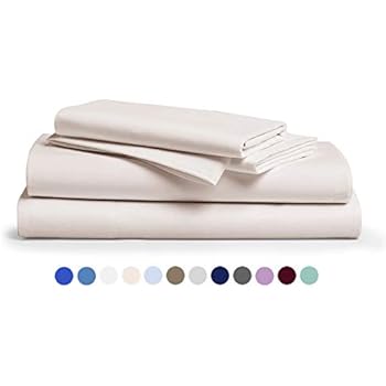 Comfy Sheets 100% Egyptian Cotton Sheets - 1000 Thread Count 4 Pc California King Cream Bed Sheet with Pillowcases, Premium Hotel Quality Fits Mattress Up to 18'' Deep Pocket.
