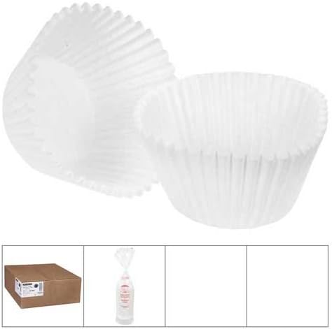 Lapaco White Round Baking Cup, 6 inch -- 10000 per case.