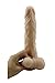 Veiny George 9 Inch Dildo with Stretchable Skin, Realistic Moving Skin Cock with Suction Cup by New York Exotic Novelties (9, Flesh) NYSE0016