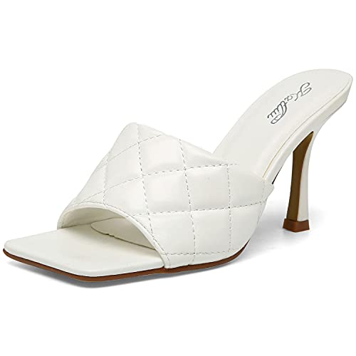 open toe heeled mules