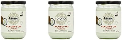 (3 PACK) - Biona Coconut Oil Cuisine - Mild & Odourless| 470 ml |3 PACK - SUPER SAVER - SAVE MONEY
