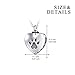 WINNICACA Pet Urn Keepsake Necklace Sterling Silver Heart Cremation Urn Necklaces for Ashes for Dog Cat Paw w/Funnel Filler Kit