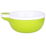 Kidsmile Baby Food Keep Warming Feeding Bowl, Toddler Feeding Containers with Water Chamber and Heat Preservation Layer, Pour in Hot Water Funnel to Keep Food Warm or Cold in Home or Travel, Green