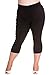 Hell Bunny Tina 50s Vintage Retro Style Capri Trousers 3/4 Length Pedal Pushers - Black (L)
