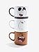 We Bare Bears Stackable Coffee Mugs 3-Pack | Grizz, Panda, and Ice Bear | Set Of 3 Ceramic Cups For Tea, Cocoa, Hot And Cold Beverages | Each Holds 10 Ounces
