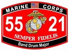 USMC MOS 5521 Band Drum Major Decal 10"