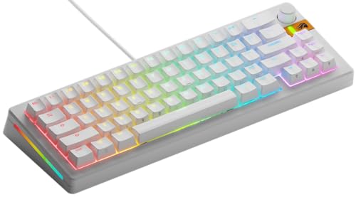 Glorious Gaming - GMMK 3 Rapid Trigger Keyboard, Hall Effect, 8K Polling Rate, MX Mechanical & Magnetic Switches, Hotswappable 65% Keyboard, Modular Gasket System, Doubleshot PBT keycaps (White)
