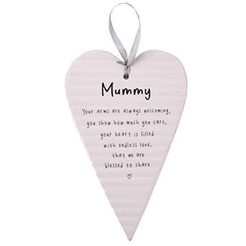 Guardian Angel Ceramic Heart Plaque - Mummy