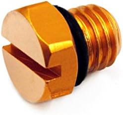 Lelecar Billet Aluminum Air Bleeder Screw Replacement for GM 2001-2017 Duramax Diesel Fuel Filter (Gold)