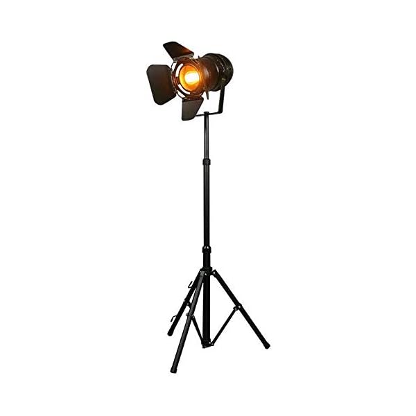 L&WB Stativ Scheinwerfer Stehlampe,Retro Metall Stehleuchte E27 Fassung Max 38W Design Studiolampe, Einstellbare Höhe…