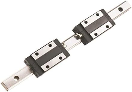 SenTECH Linear Rail/Guide Rod HSR15 Length Approx.1200mm/47.2inch Linear Guideway Rail + Square Type Carriage Bearing Block HSR15CR x 2 Pcs, for DIY CNC Routers Lathes Mills