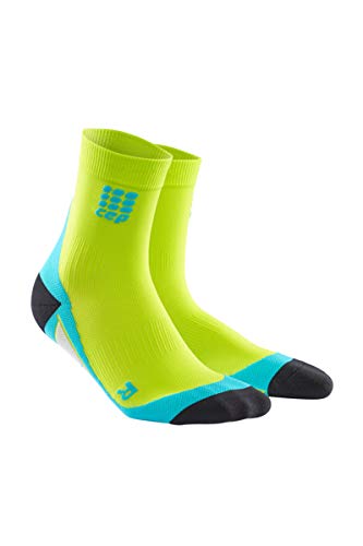 CEP Men's Dynamic+ Run Short Socks, Size 5, Lime/Hawaii Blue - Thumbnail 3