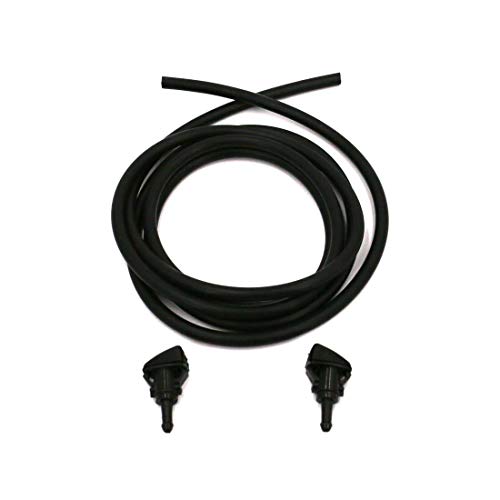UTSAUTO Windshield Washer Nozzles Kit Washer Jet and Fluid Hose with Connector for Chrysler, Dodge, Jeep, Ram Replace OEM#4805742AB 5116079AA 5160308AA